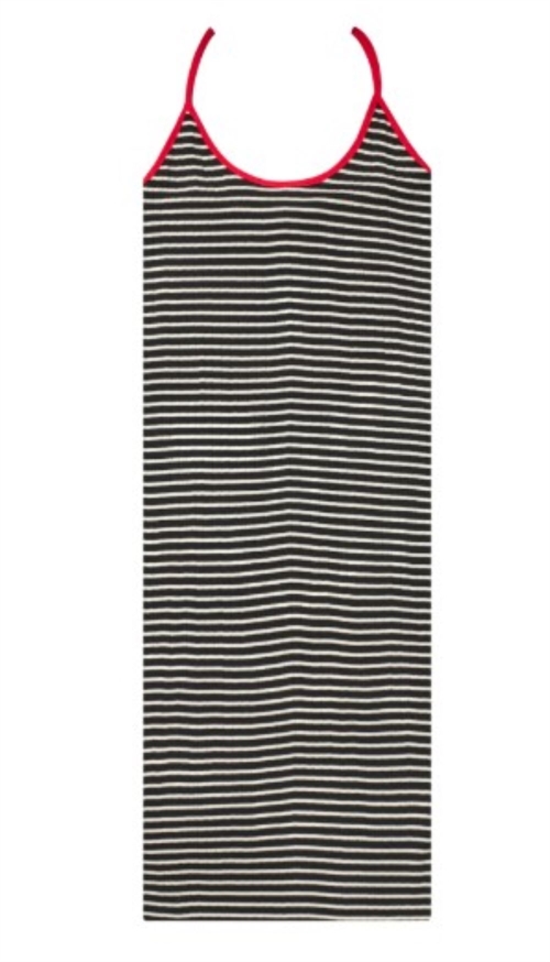 NØRGAARD PAA STRØGET STRAP DRESS MINI BLACK/ECRU/RED